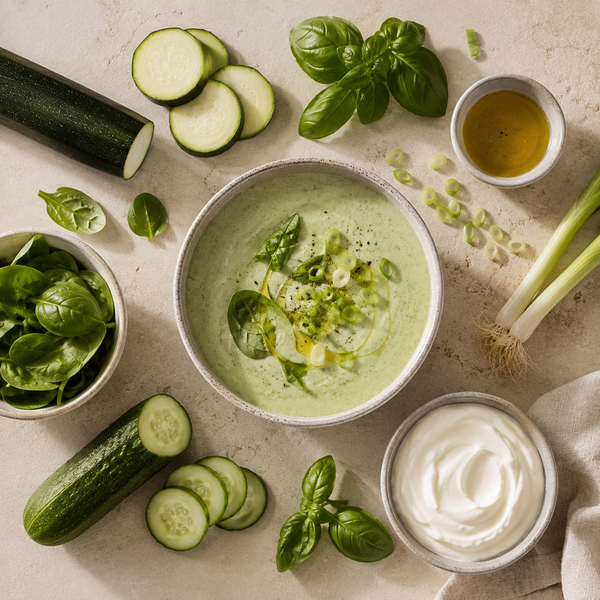 Chilled Zucchini-Skyr-Suppe